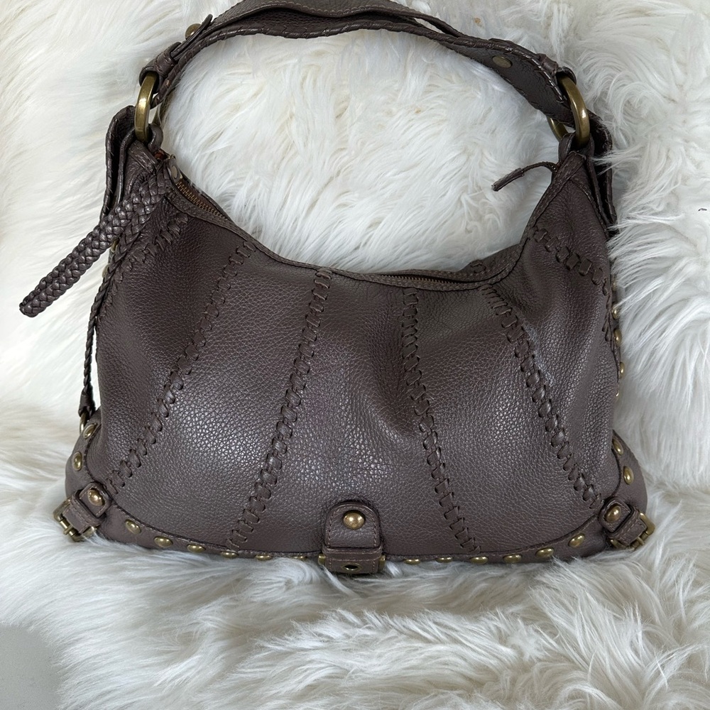 🍒ISABELLA FIORE Chocolate Brown Leather Audra Bag🍒*AUTHENTIC*